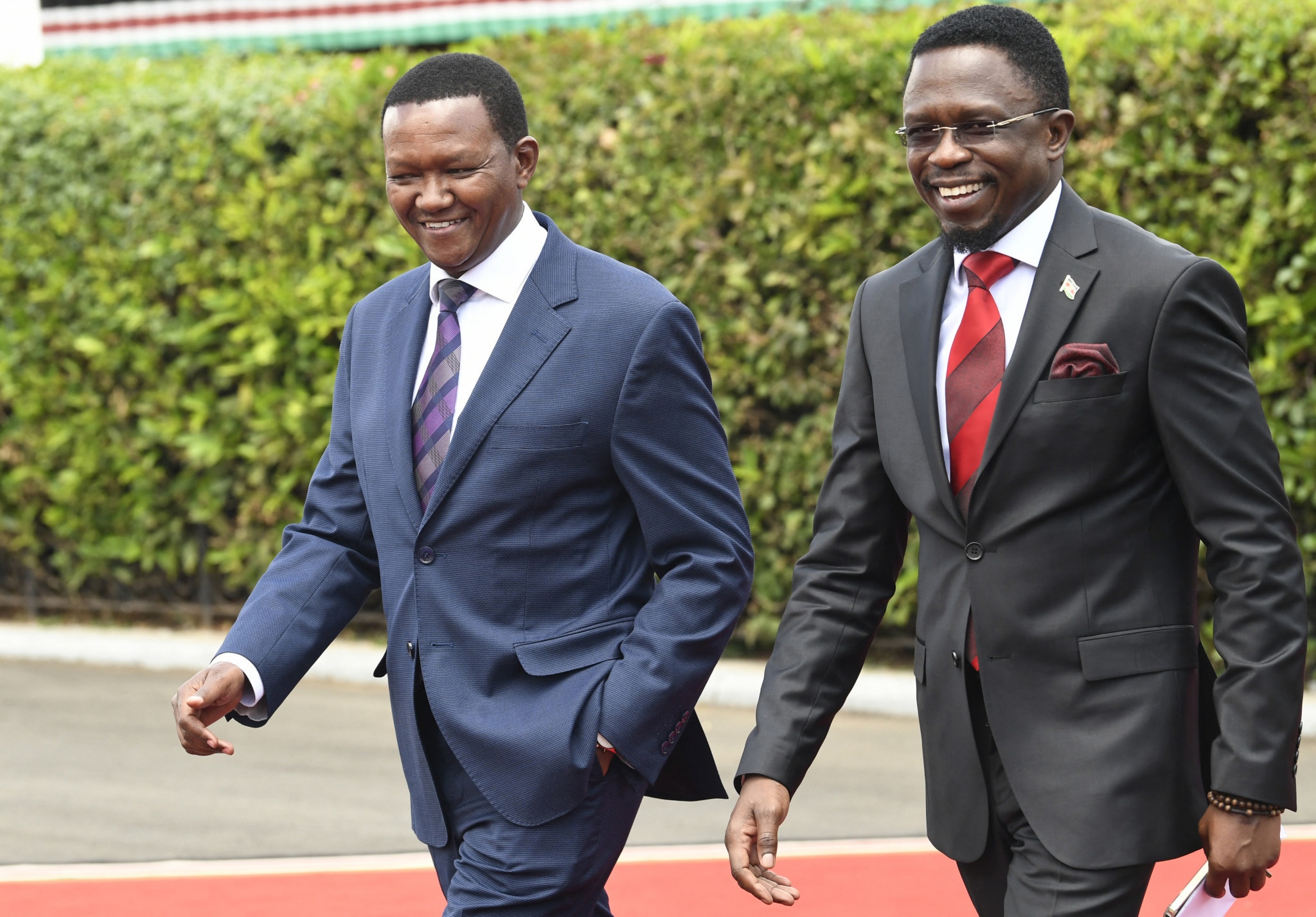 Kenyan Sports Minister Ababu Namwamba, right, wants to "criminalise doping" in athletics in the country ©Getty Images