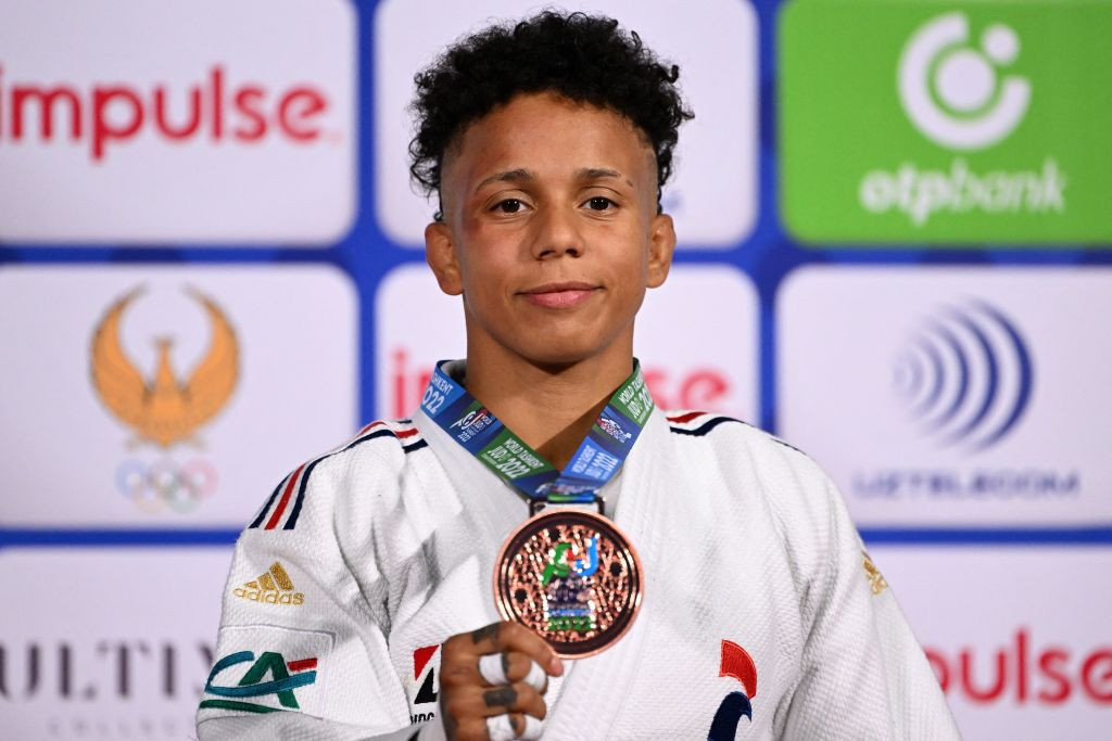 French judoka Amandine Buchard is one of 14 athletes named in the "team" for Paris 2024 sponsor Sanofi ©Getty Images
