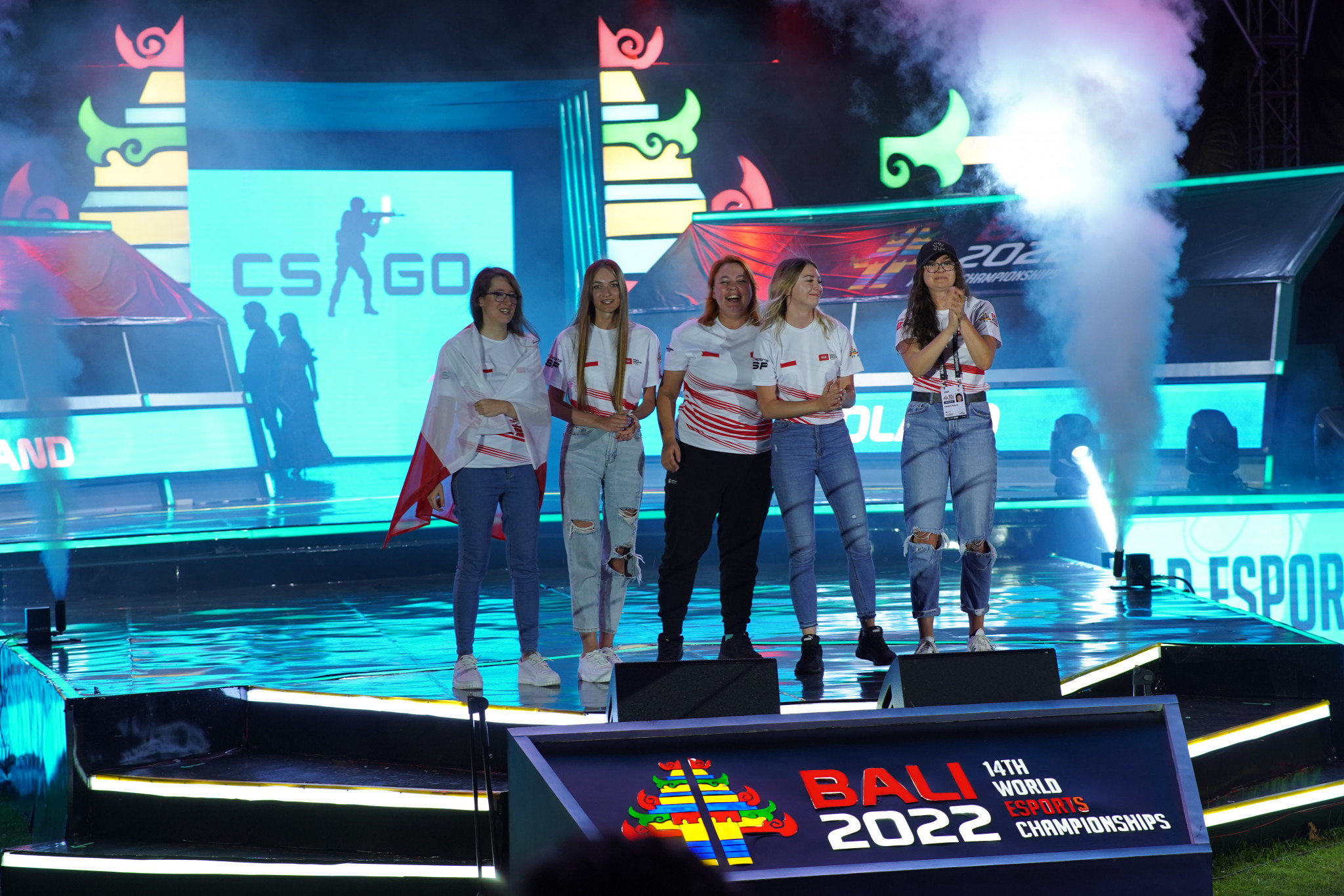 Poland were crowned champions over Argentina in the CS:GO female final ©IESF