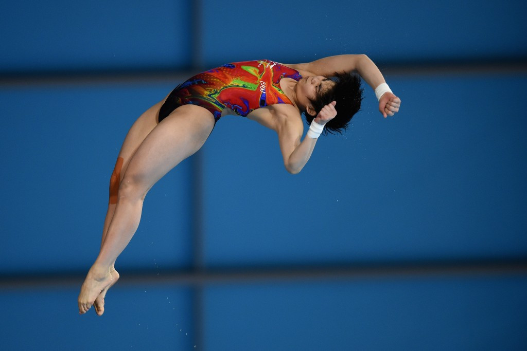 Liu Huixia claimed the women's 10m platform title ©Getty Images