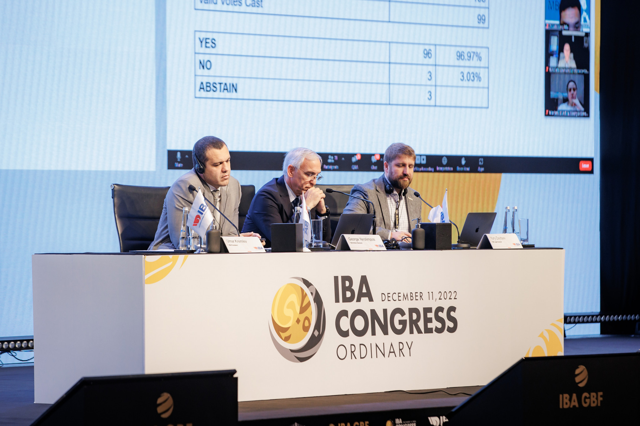 The IBA Ordinary Congress headlined the final day's agenda at the Global Boxing Forum in Abu Dhabi ©IBA
