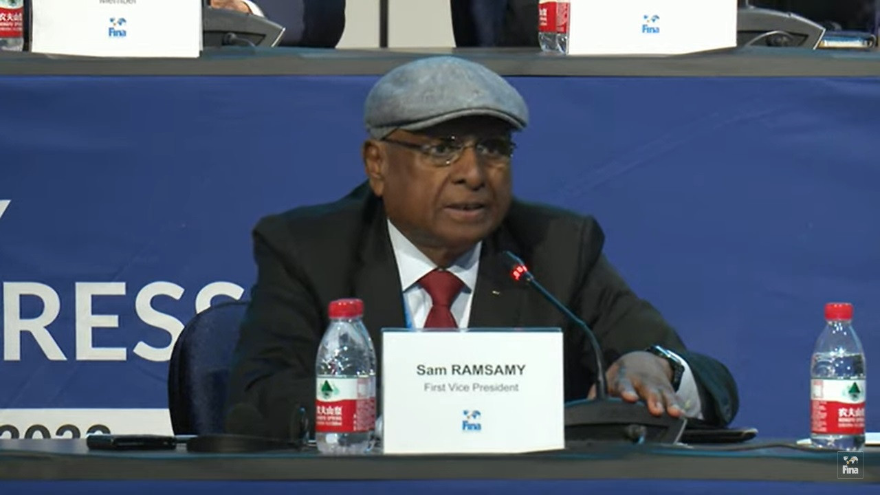 FINA vice-president Sam Ramsamy was among those to speak out in favour of the changes presented at the meetin ©FINA
