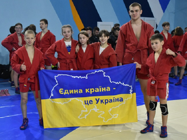 Ukraine athletes at the tournament in honour of the Armed Forces ©Ukraine Sambo