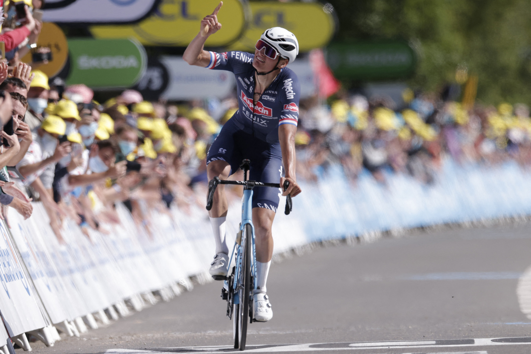 Mathieu van der Poel won a stage at the Tour de France in 2021 ©Getty Images