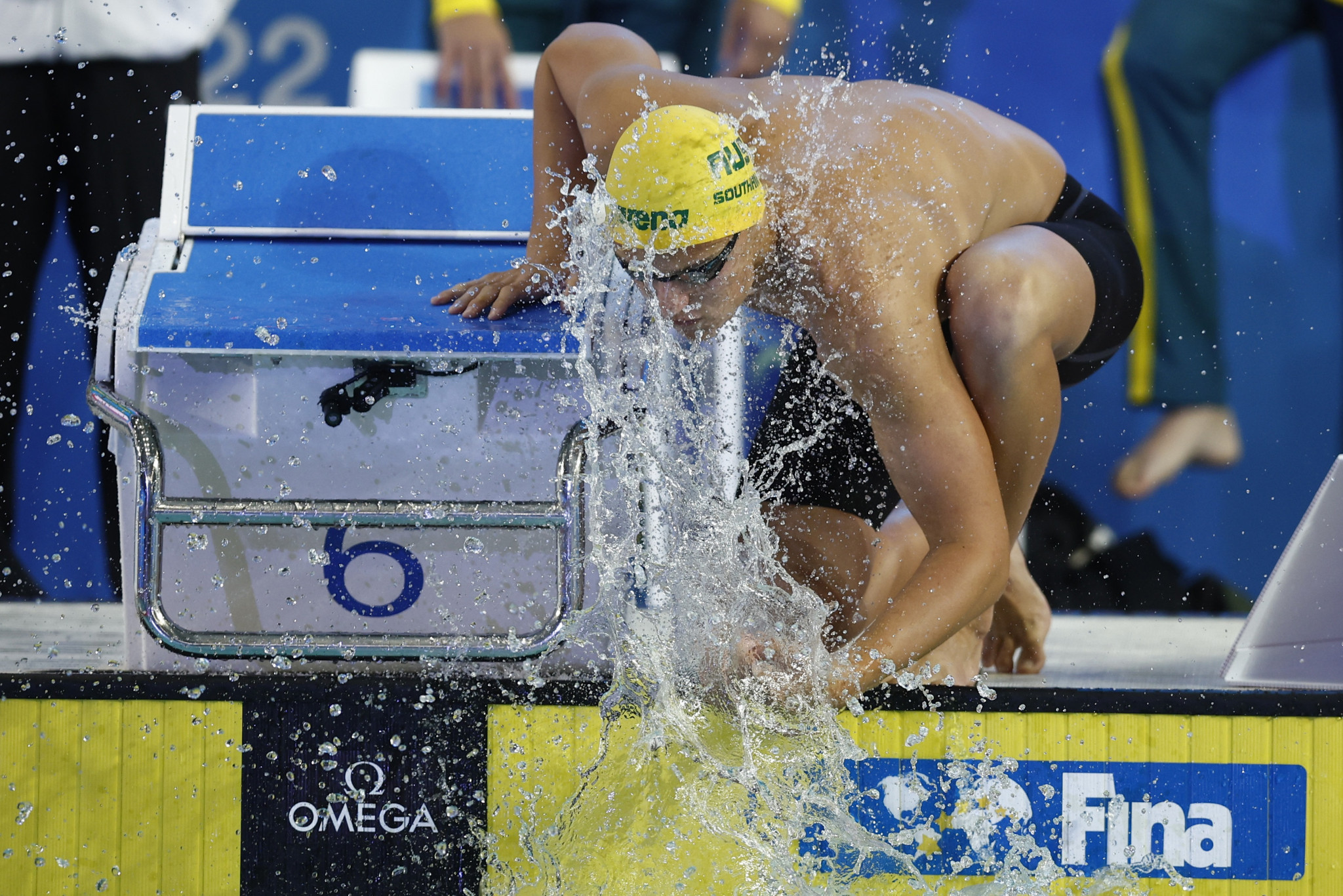 Flynn Southam of Australia prepares for the the men’s 4x100m freestyle relay final ©Getty Images