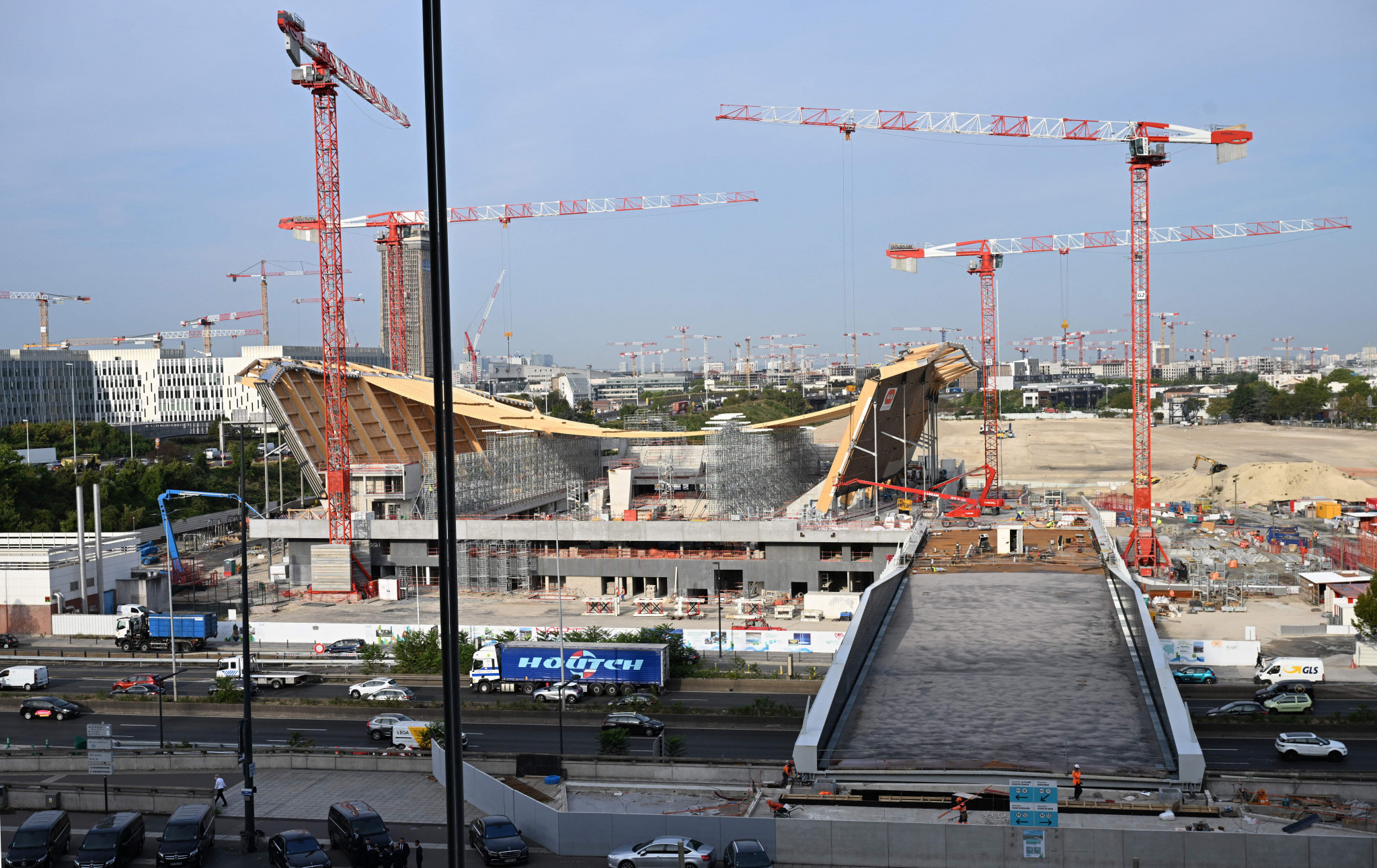 The Olympic Aquatics Centre is under construction in Seine-Saint-Denis ©Getty Images
