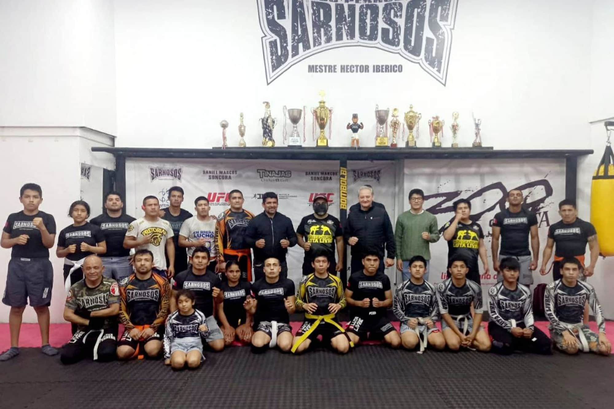 IMMAF director of development Andrew Moshanov visited various MMA clubs across Peru ©IMMAF