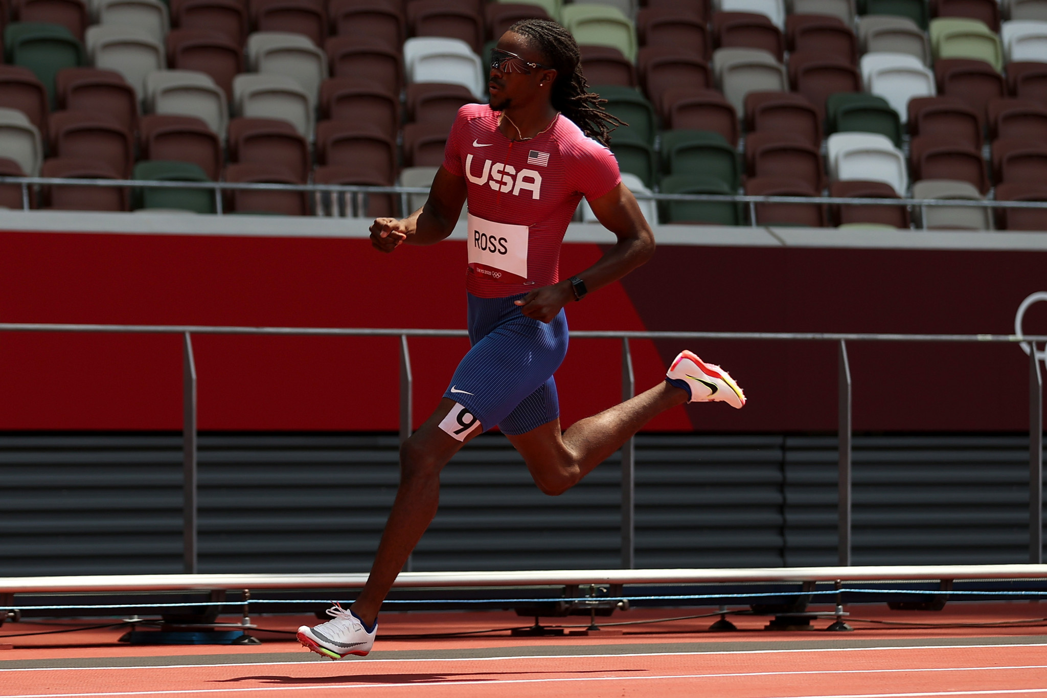 Randolph Ross featured as part of the United States 4x400 metres relay team at the Tokyo 2020 Olympics, running in the heats but not the final ©Getty Images