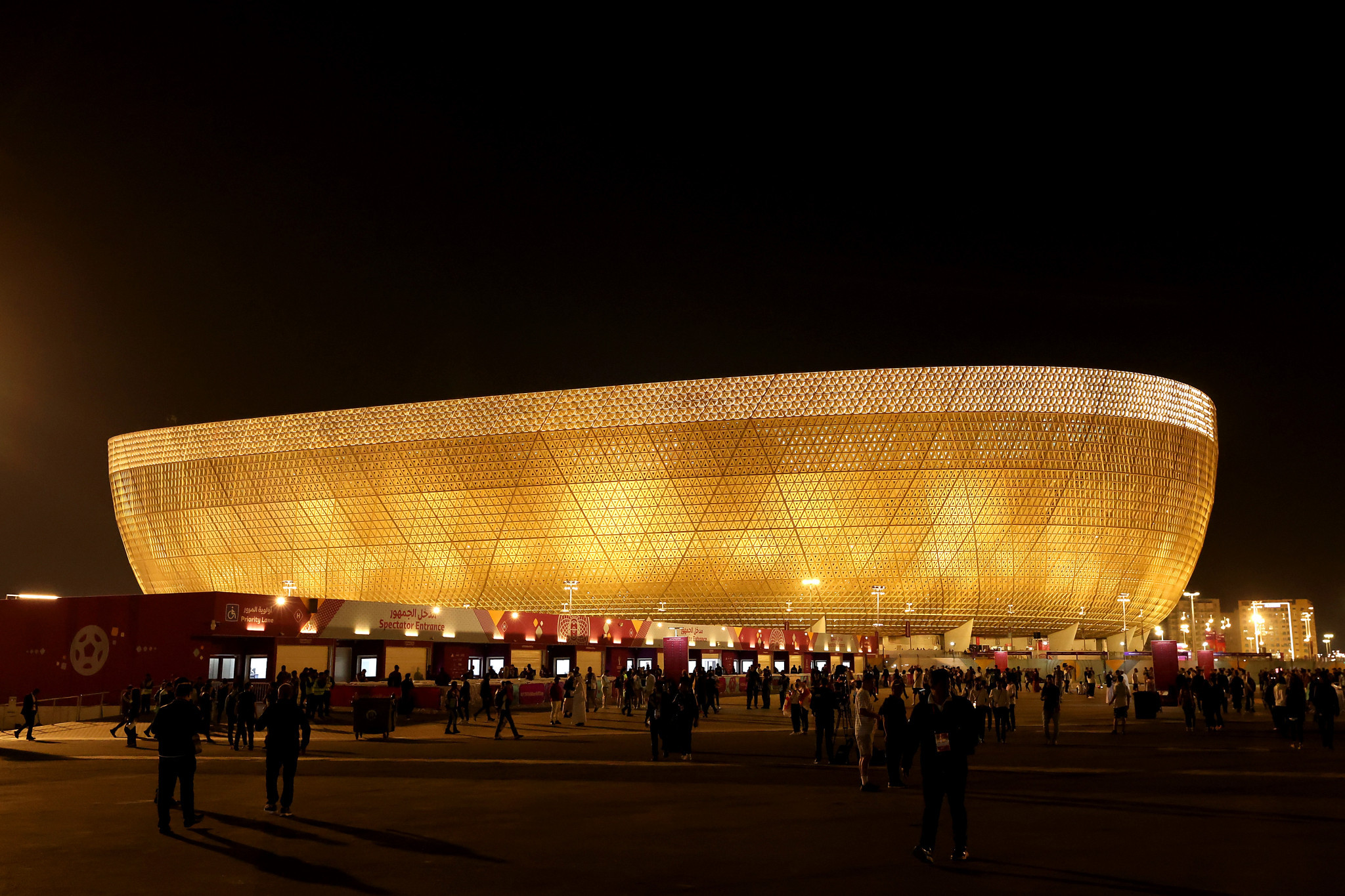 The incident happened at the Lusail Stadium which is due to stage the FIFA World Cup final ©Getty Images