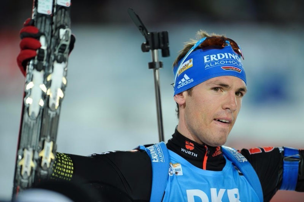 Germany's Simon Schempp claimed pursuit victory having finished as the runner-up yesterday
