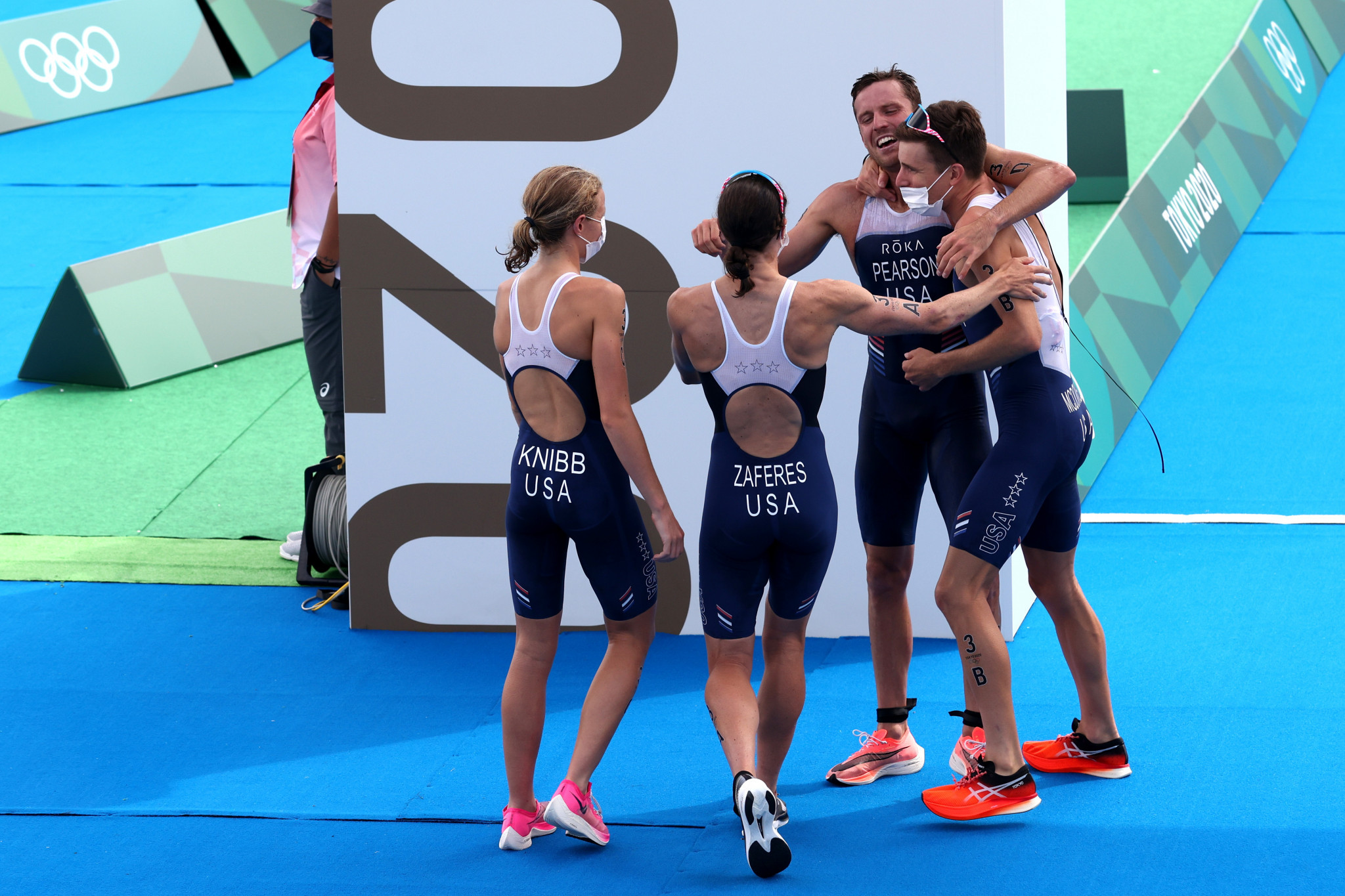 The triathlon mixed relay made its debut at the Tokyo 2020 Olympics, with the US earning silver ©Getty Images