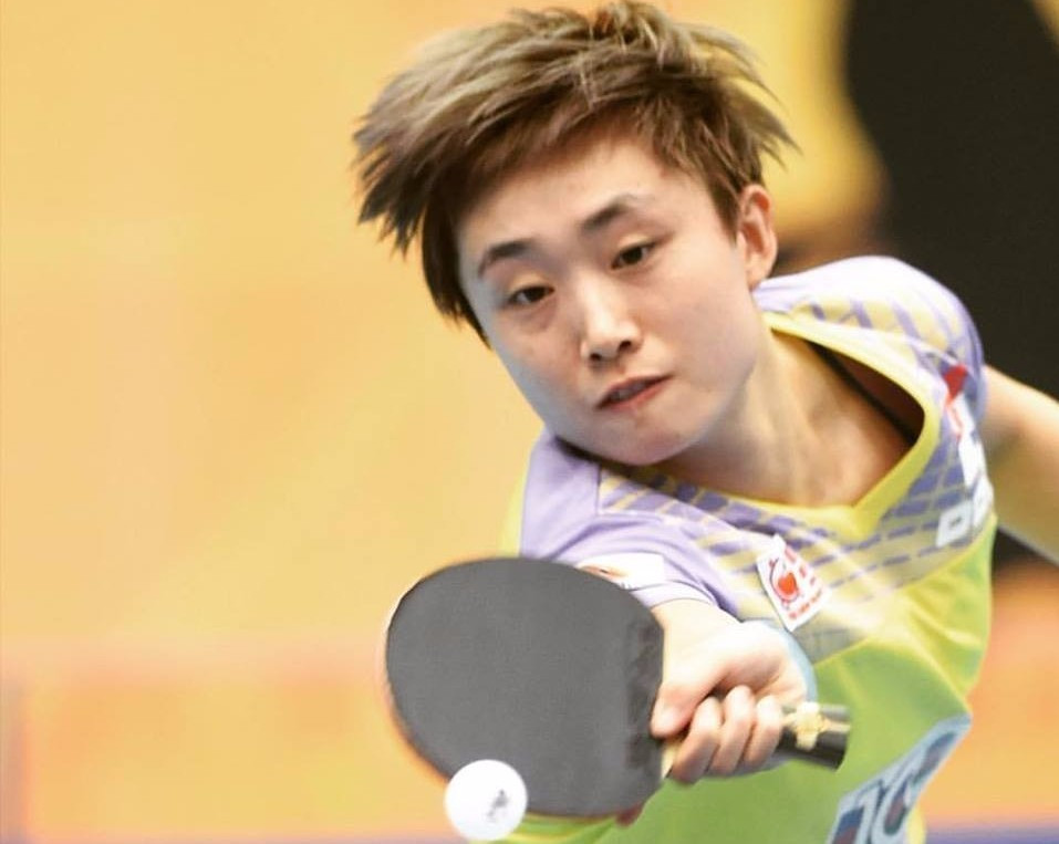 Feng Tianwei claimed a huge victory for Singapore today in the quarter-finals ©ITTF