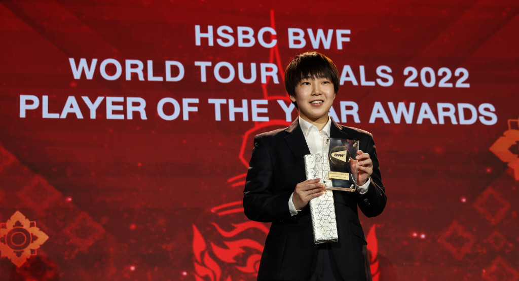 Akane Yamaguchi of Japan was named the BWF's Female Player of the Year at the organisation's end-of-season awards ©BWF