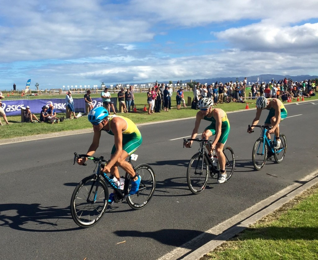 Australia won all three medals in the men's race at the Oceania Triathlon Championships in Gisborne, led by Marcel Walkington, who secured another Olympic quota place for his country ©Triathlon Australia