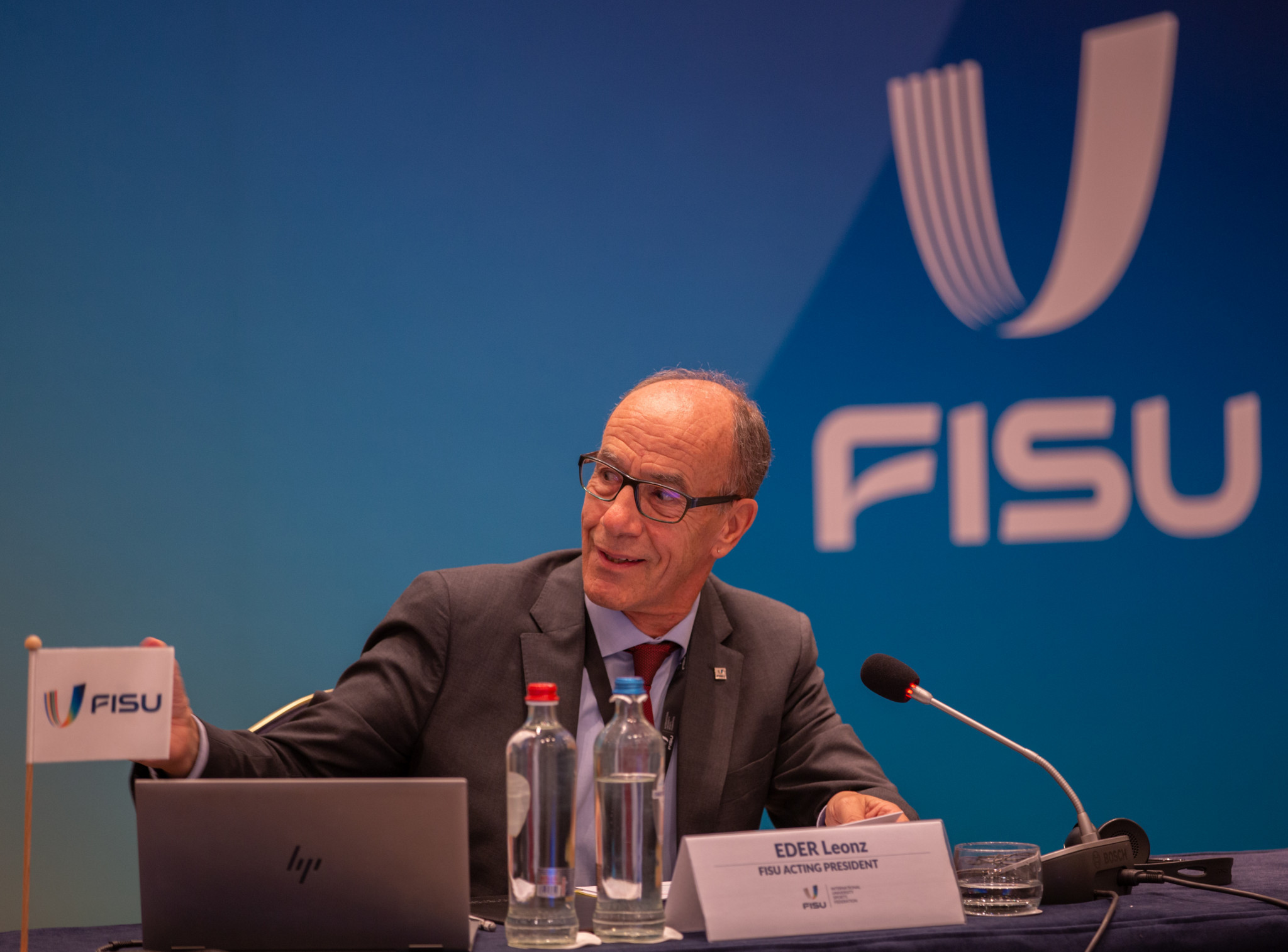 Leonz Eder has been FISU Acting President for more than 18 months ©FISU