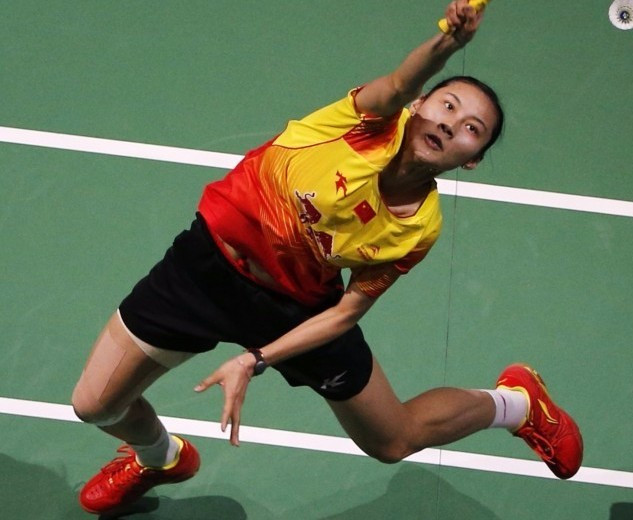 Wang Yihan of China beat Indian top seed Saina Nehwal today at the Swiss Open ©Getty Images