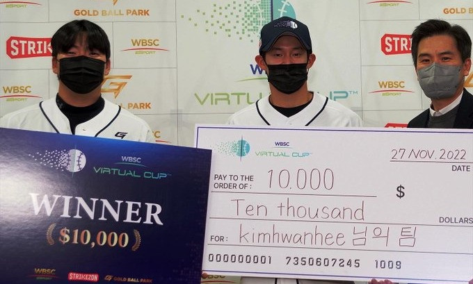 Kim Hwan-hee and Kim Chung-yong won the first WBSC Virtual Cup earlier this year ©WBSC