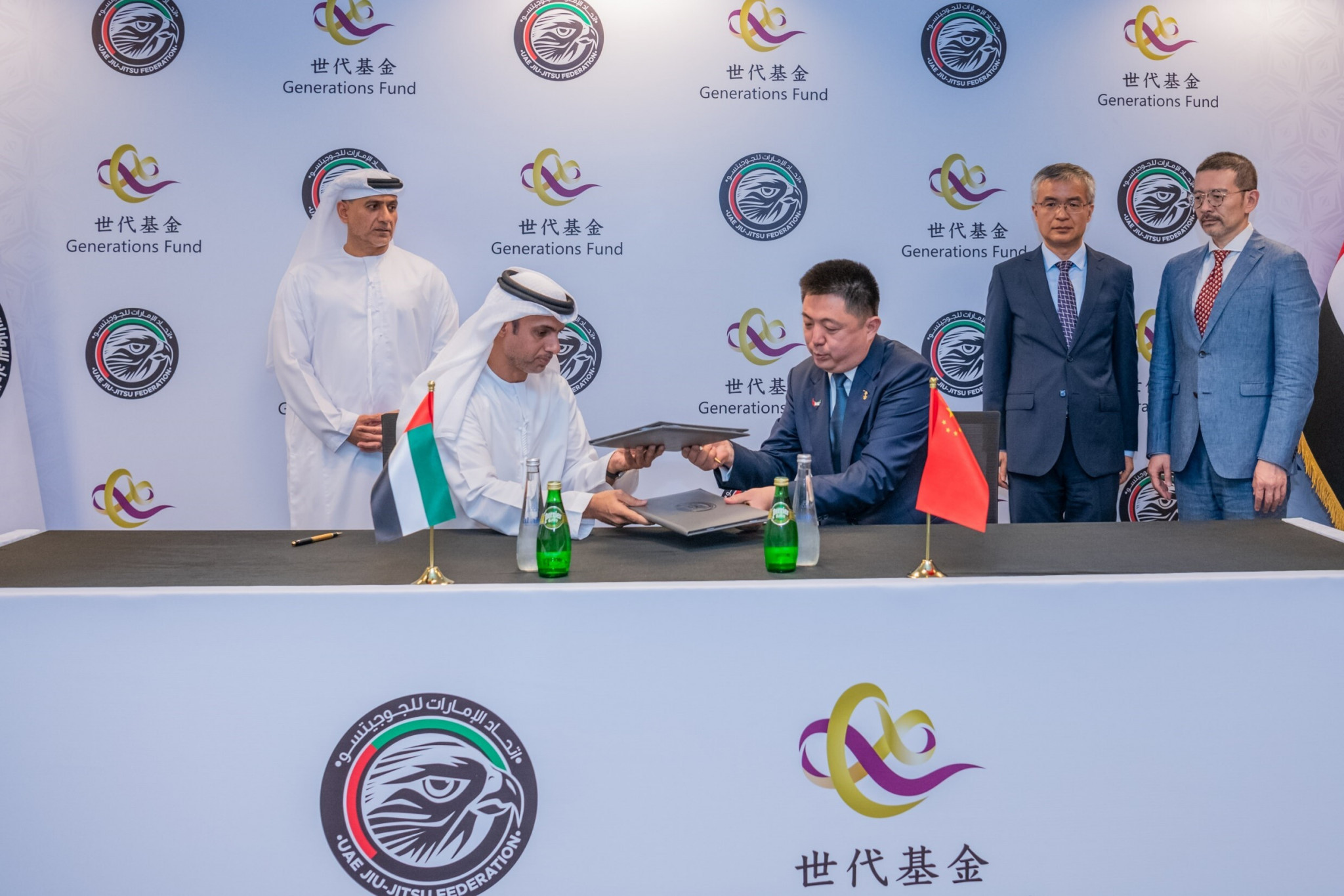 The United Arab Emirates Jiu-Jitsu Federation and China's Generations Fund have signed an agreement to support the Chinese ju-jitsu team at next year’s Hangzhou 2022 Asian Games ©UAEJJF