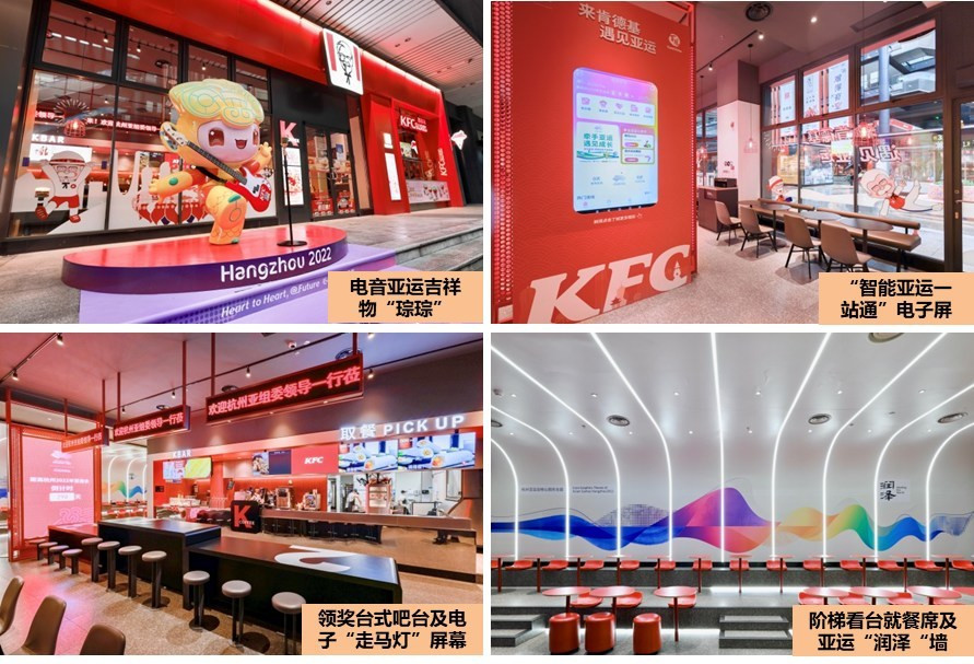 Some shots from the Hangzhou 2022-themed restaurants ©Yum China