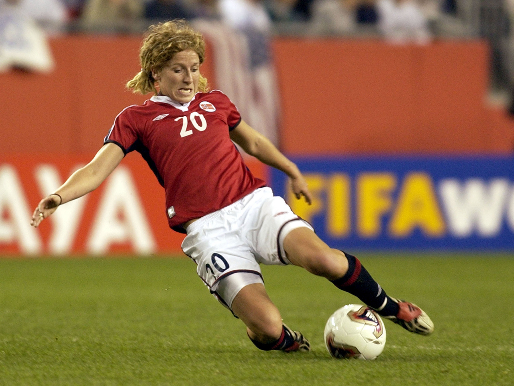 Lise Klaveness, who played for Norway during the 2003 Women's World Cup, said there had to be an analysis and independent investigation into the death toll at Qatar 2022 ©Getty Images 