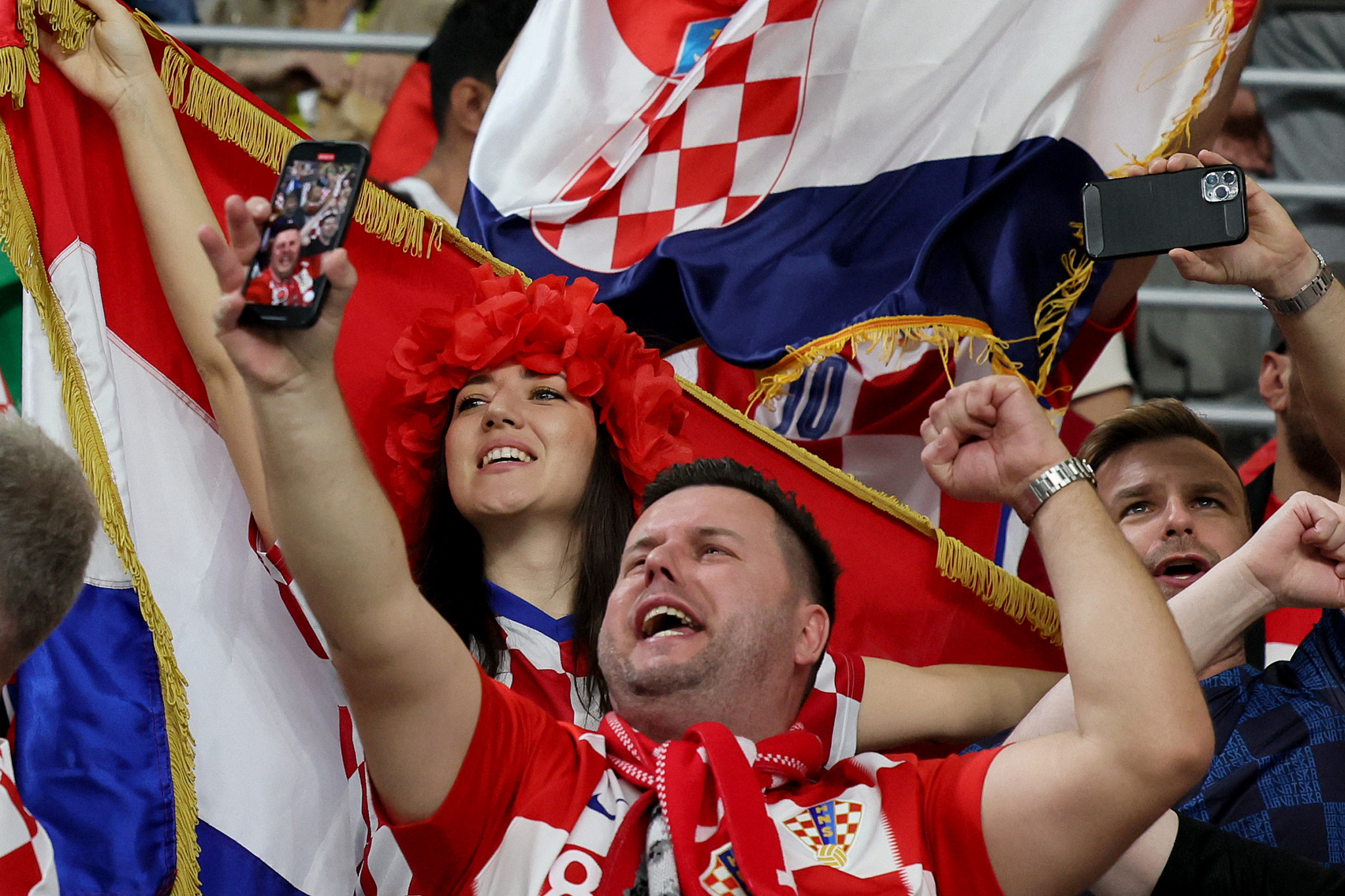 Croatian fans celebrating their team's victory ©Getty Images