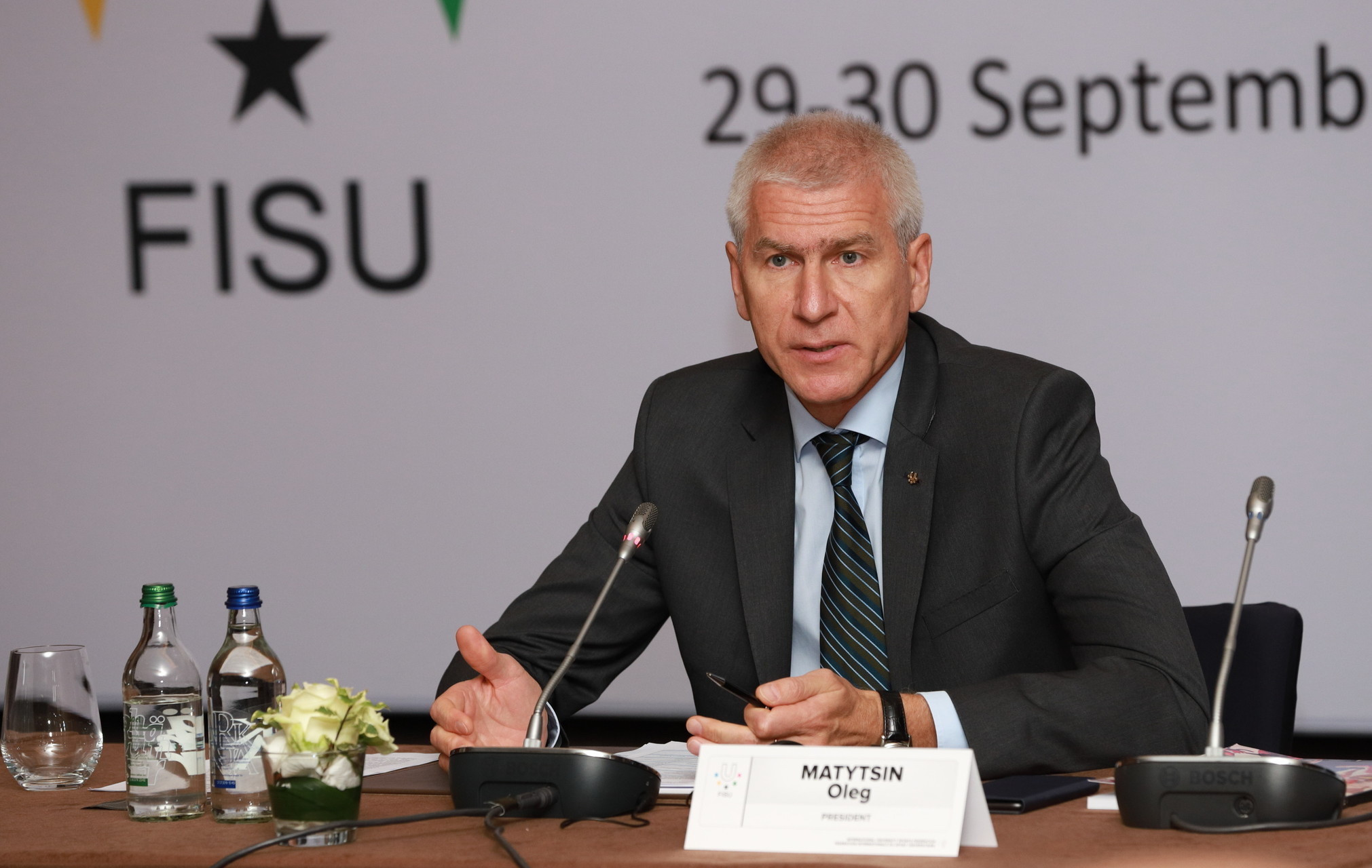 Oleg Matytsin has been forced to temporarily step aside as FISU President, although the length of his term could be extended if a vote is passed tomorrow ©FISU