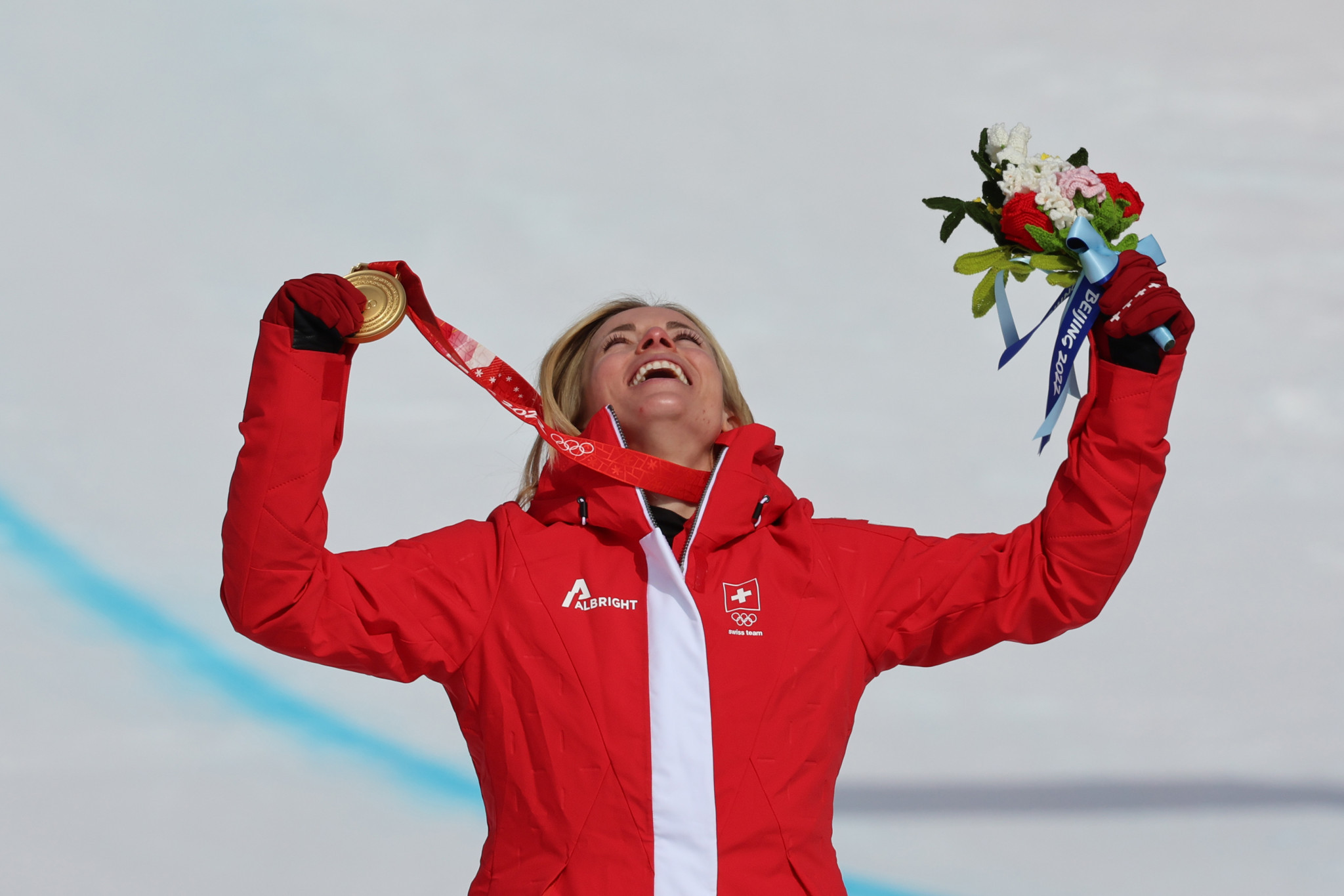 Lara Gut-Behrami won Olympic Super G gold earlier this year ©Getty Images