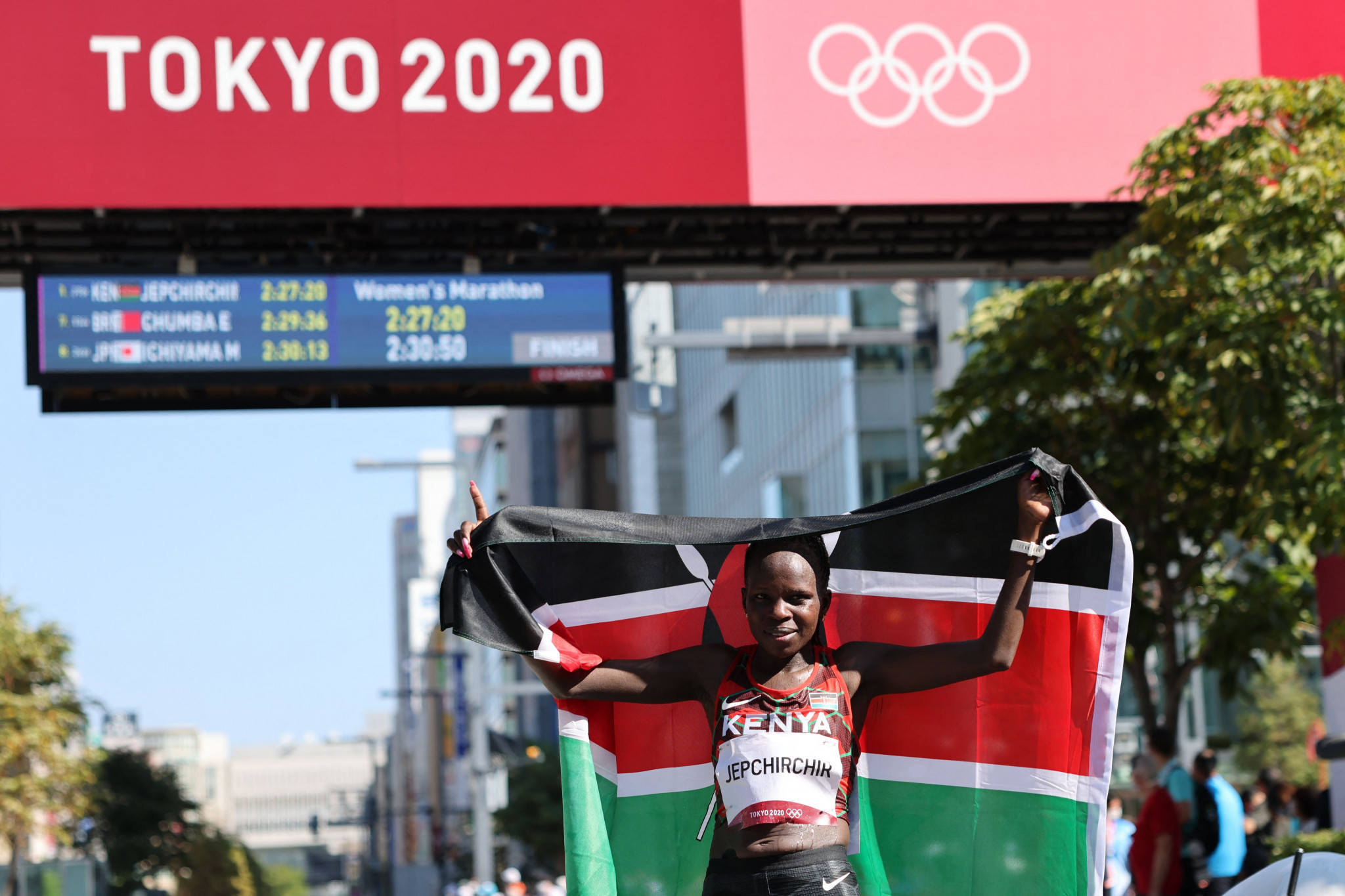 Marathon runner Peres Jepchirchir won one of Kenya's four Olympic gold medals at Tokyo 2020 - making them Africa's most successful nation ©Getty Images