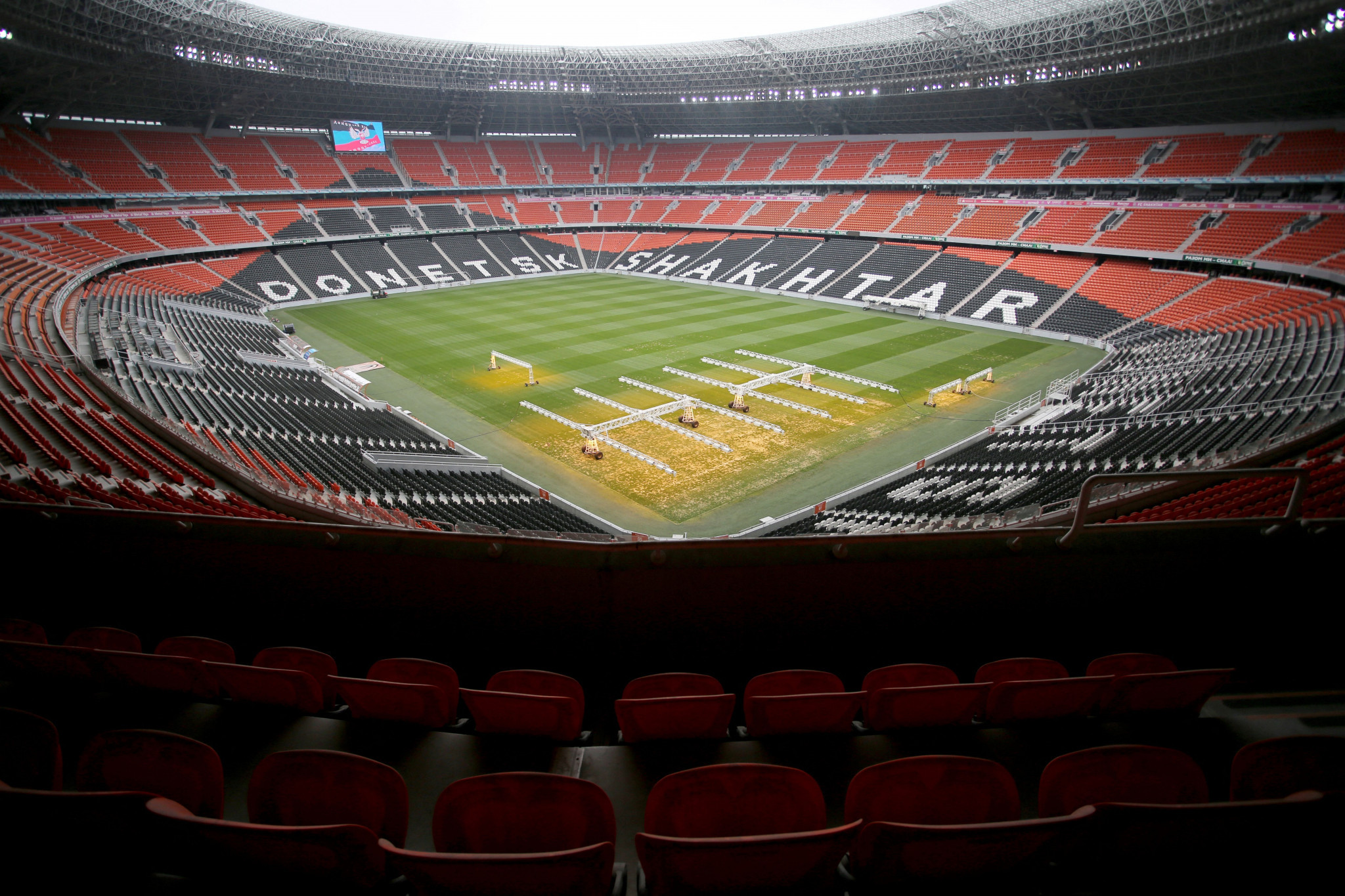 The Donbass Arena in Donetsk, which holds more than 50,000 spectators, has been unused since 2014 ©Getty Images