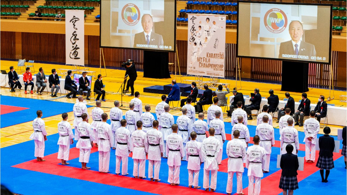 The legacy of karate in Japan was celebrated at the Karatedo Mount Fuji Junior Championship ©WKF