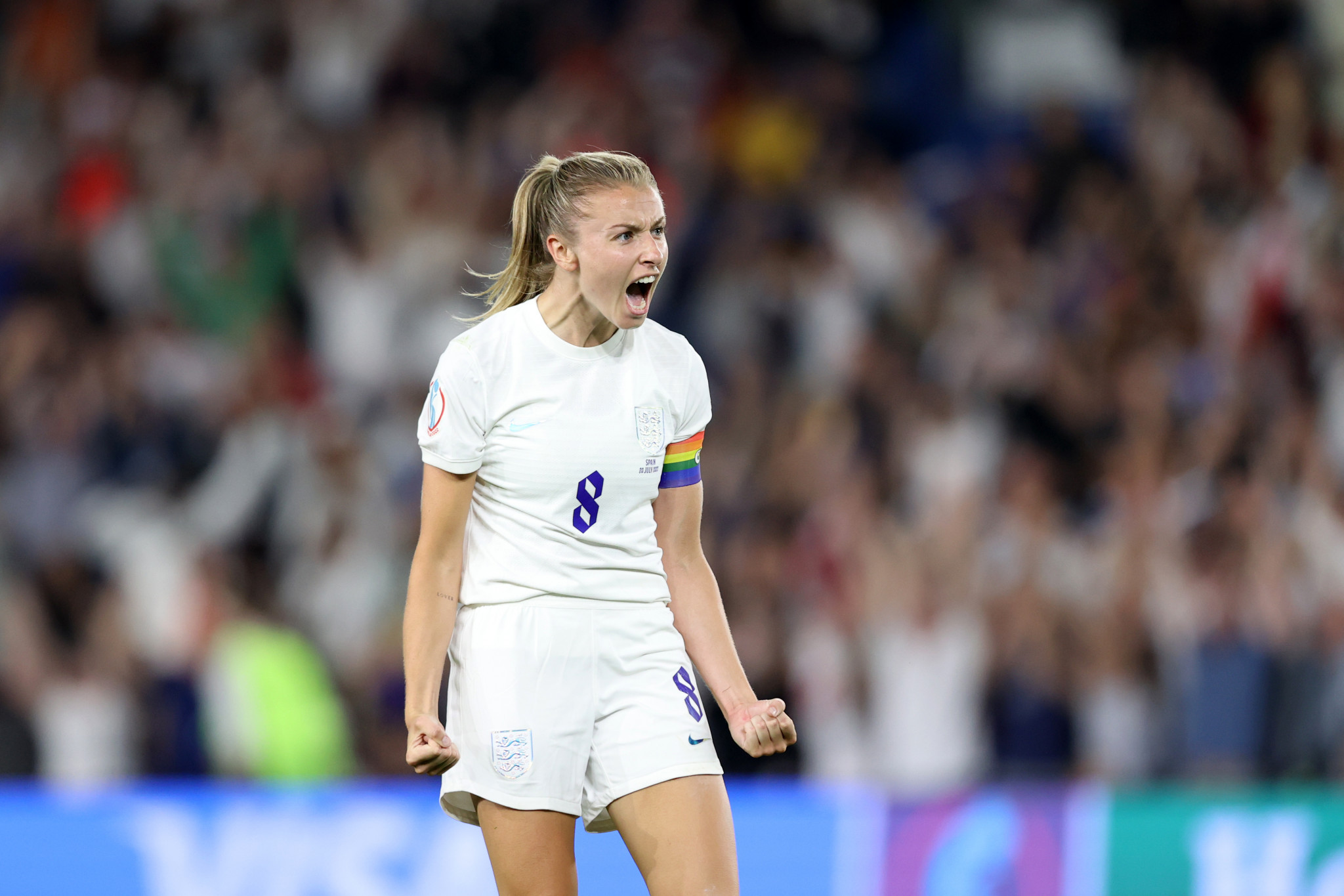 Leah Williamson captained England to victory at Euro 2022 and has been made an OBE as a result ©Getty Images