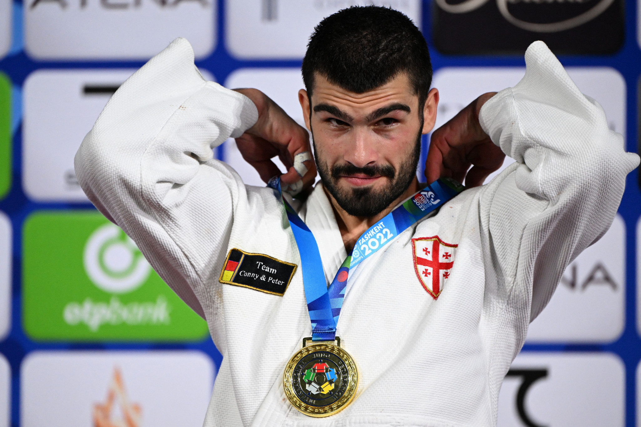 Georgia's Tato Grigalashvili was crowned men's under-81kg junior world champion for the first time ©Getty Images