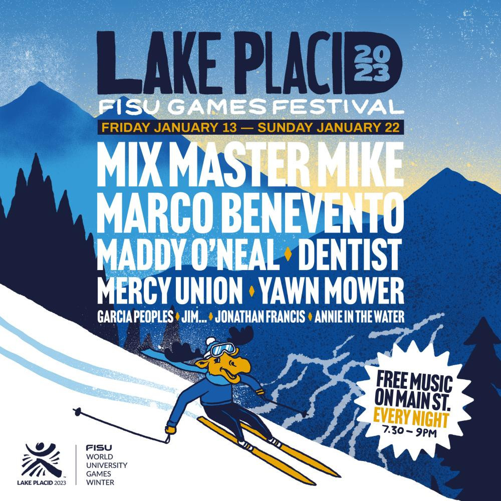 An array of musical acts are set to perform at the Lake Placid 2023 Festival ©FISU