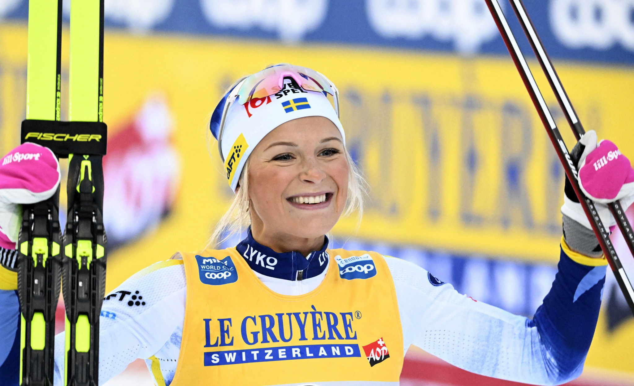 Frida Karlsson has taken the lead of the women's Tour de Ski standings ©Getty Images