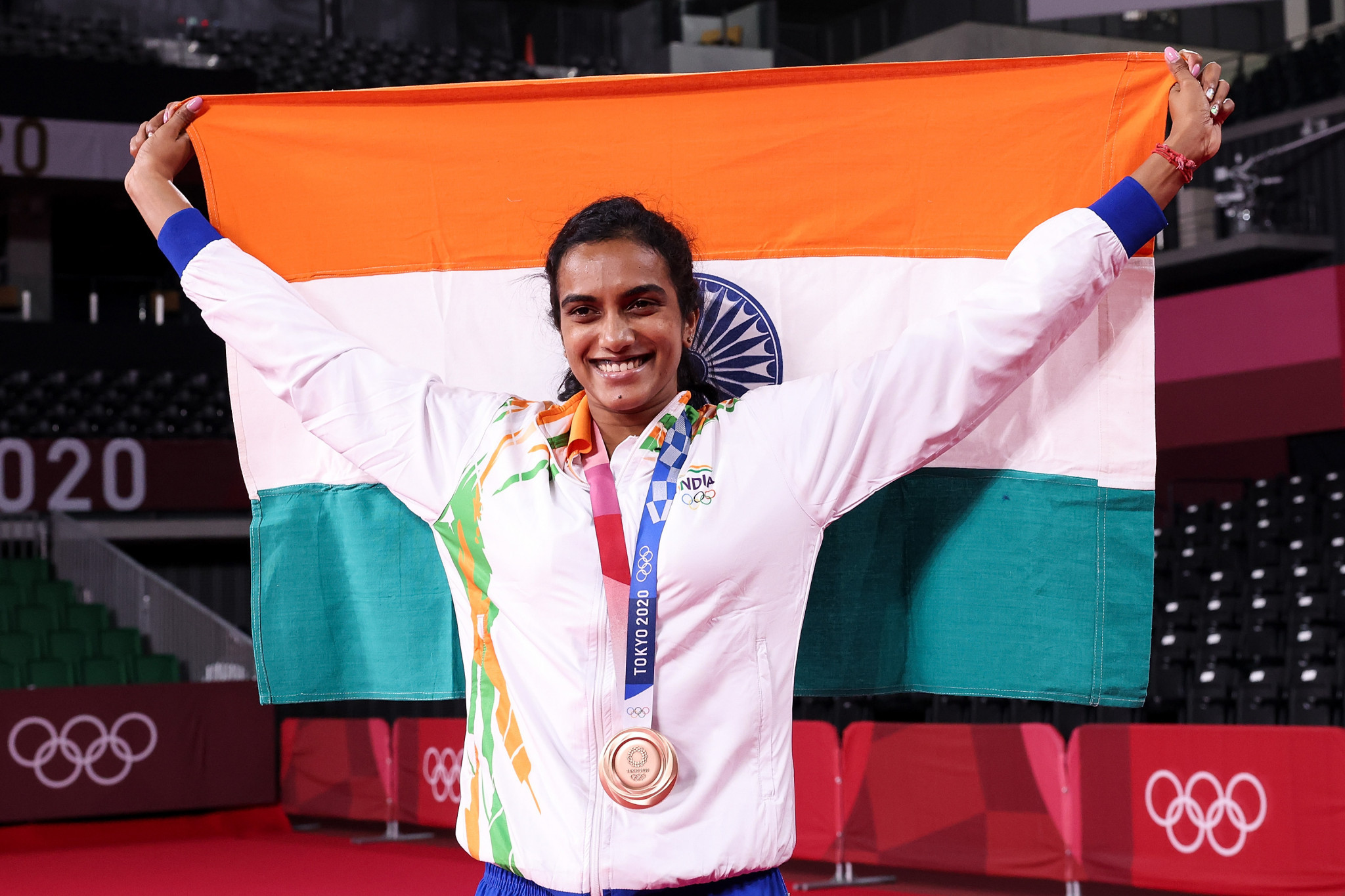 Badminton player PV Sindhu, who won Olympic medals at Rio 2016 and Tokyo 2020, is starting to become more appreciated in her native India, according to Anju Bobby George ©Getty Images  
