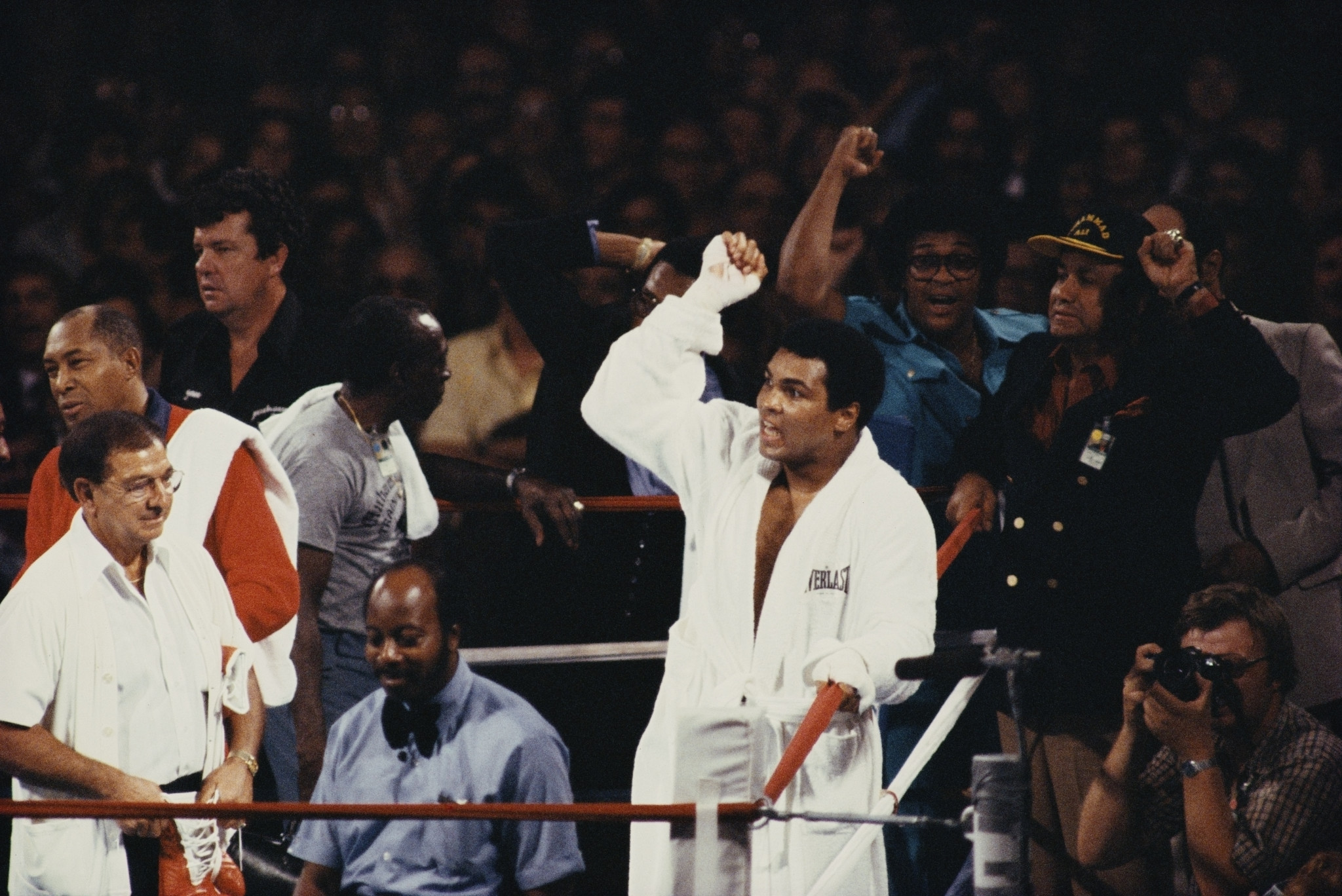 Muhammad Ali was full of bravado before his fight against Larry Holmes at Caesar’s Palace in Las Vegas in 1980 but ended up being been badly beaten ©Getty Images