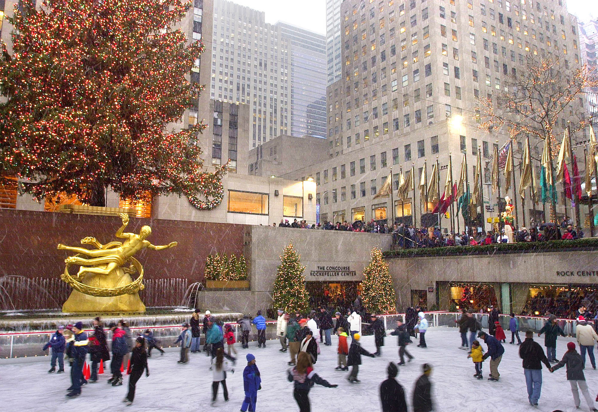 The reveal of the jackets took place at the Rockefeller Center ice rink ©Getty Images