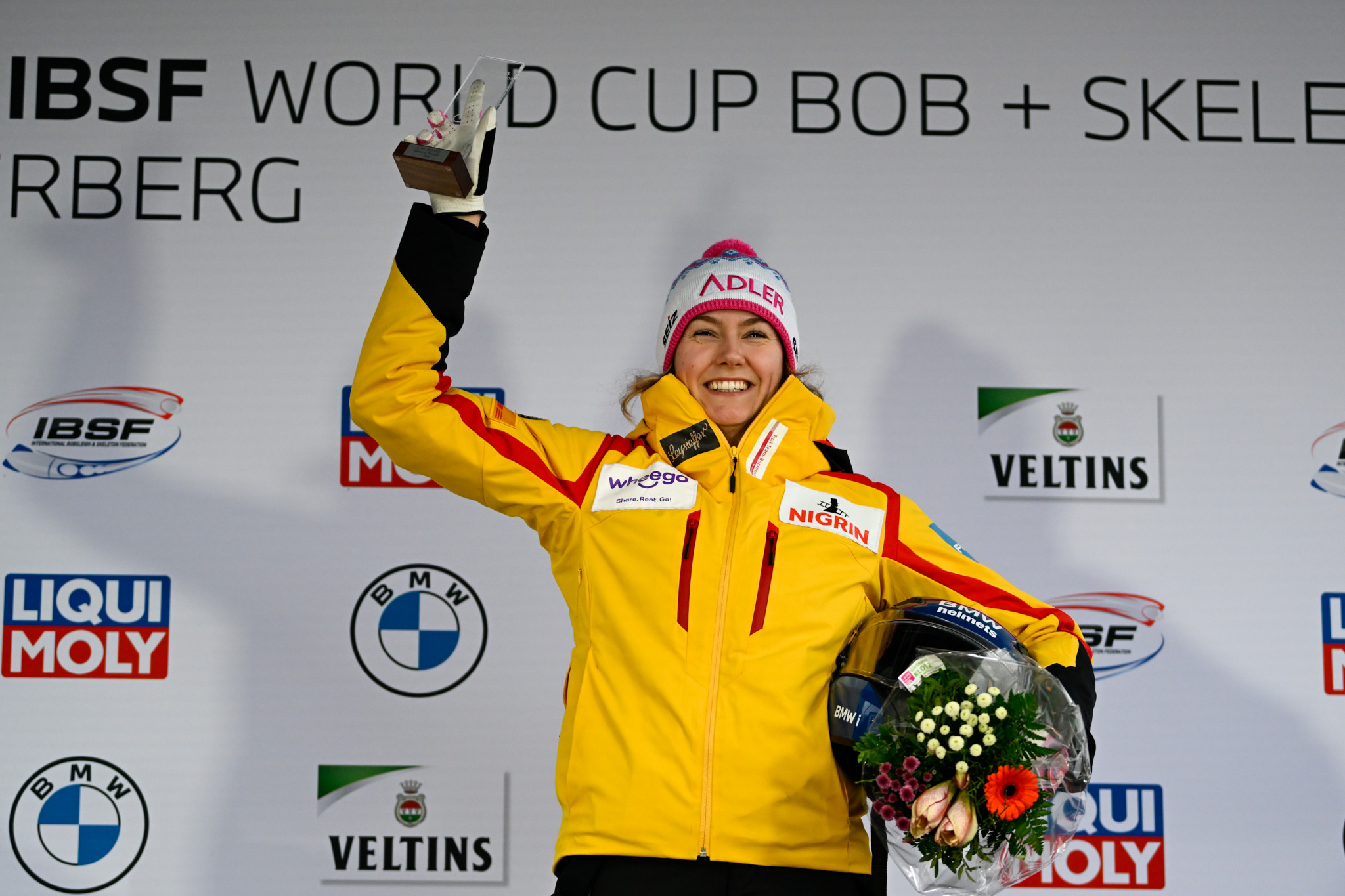 Laura Nolte of Germany claimed the monobob title at the IBSF World Cup in Winterberg ©IBSF