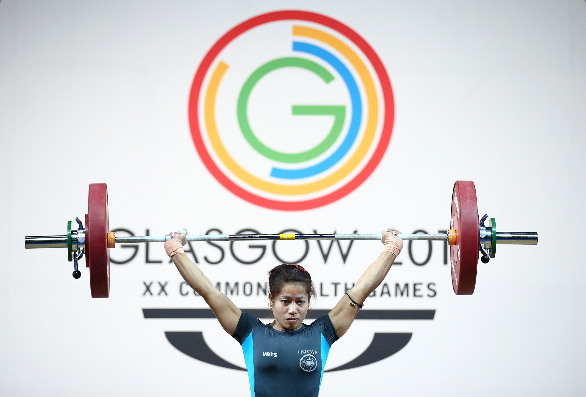 Chanu's first win at the Commonwealth Games came at Glasgow in 2014 ©Getty Images  