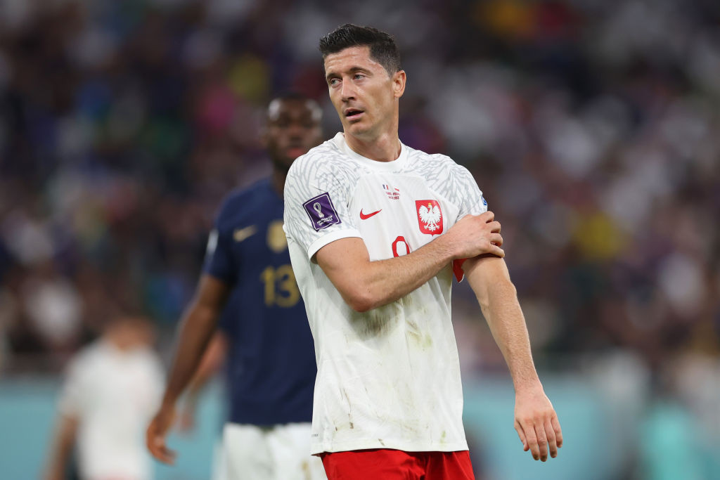 Iga Świątek has been named as Polish Sports Personality of the Year having finished second for 2021 behind footballer Robert Lewandowski, pictured during last year's World Cup quarter-final against France, who was third this time round ©Getty Images