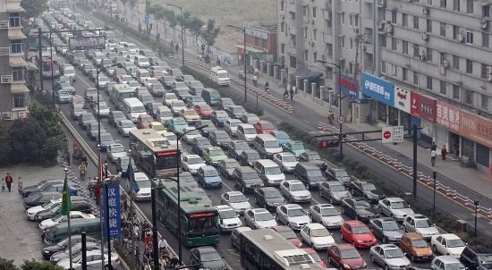 Hangzhou remains among the most congested cities in China, despite the heavy investment in transport infrastructure ©Getty Images