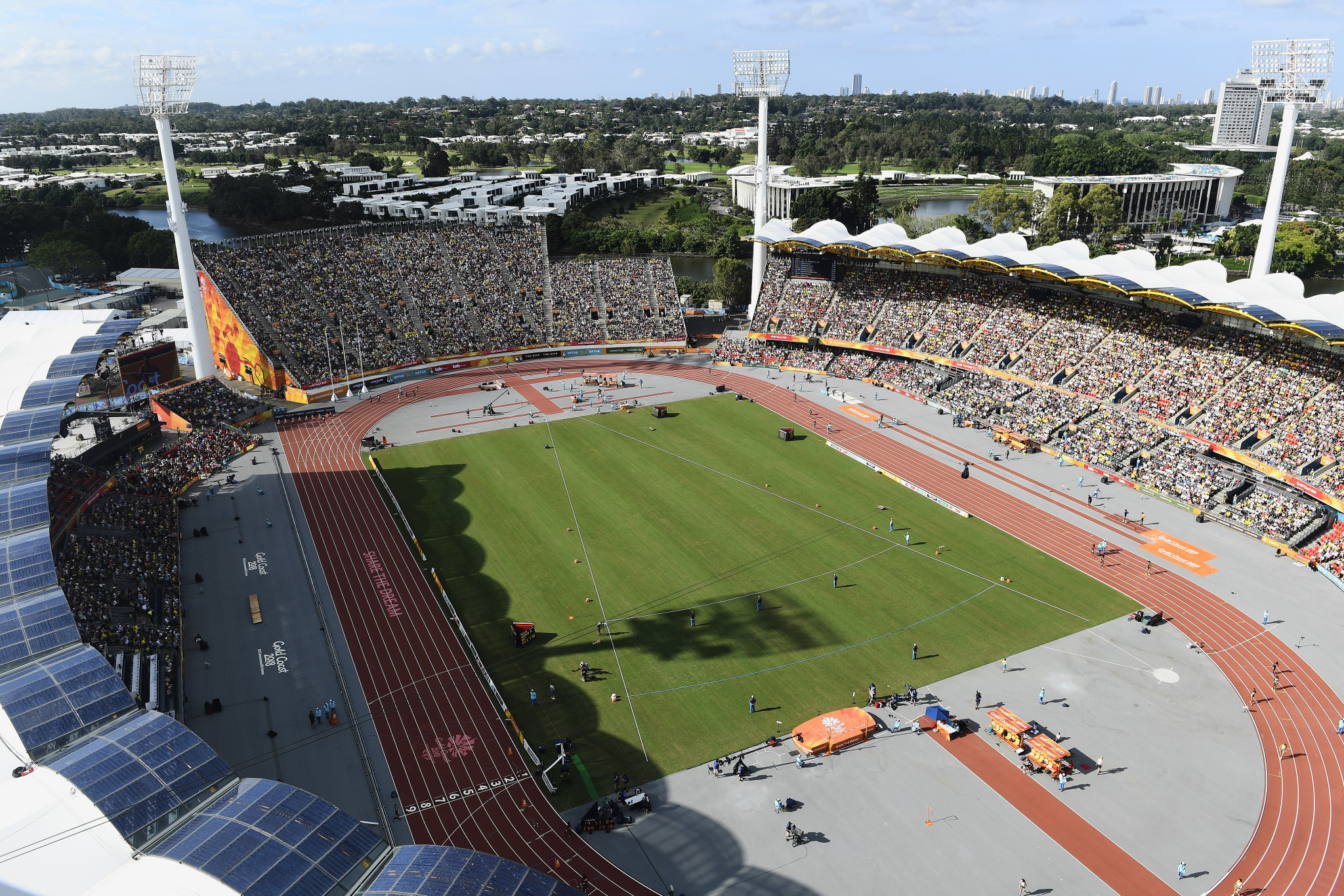 The Carrara Stadium hosted athletics, as well as the Opening and Closing Ceremonies, during the 2018 Commonwealth Games in the Gold Coast ©Getty Images