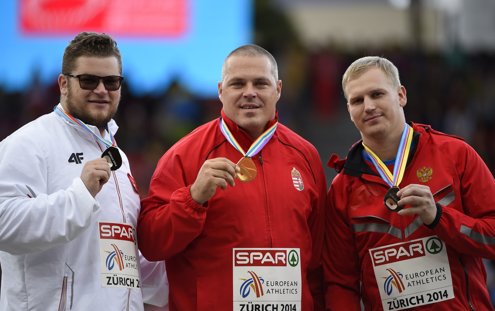 Sergey Litvinov, right, is now set to lose medals he won in the period from 2012 until 2016, including a bronze at the 2014 European Championships in Zurich ©Getty Images