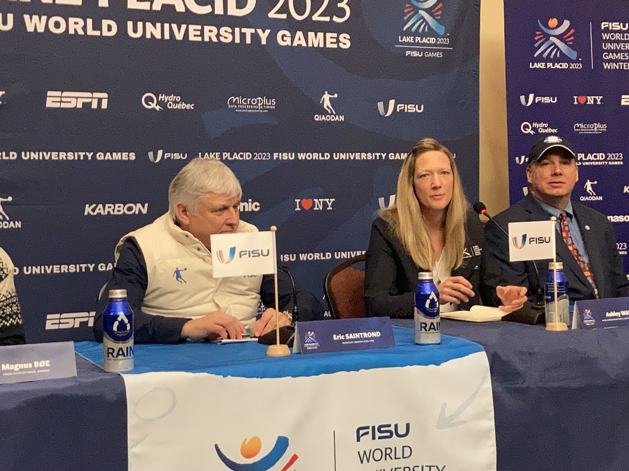 FISU and Lake Placid 2023 staged a press conference before the Opening Ceremony of the Winter World University Games where they updated the media on the arrival of the 46 delegations due to compete ©ITG