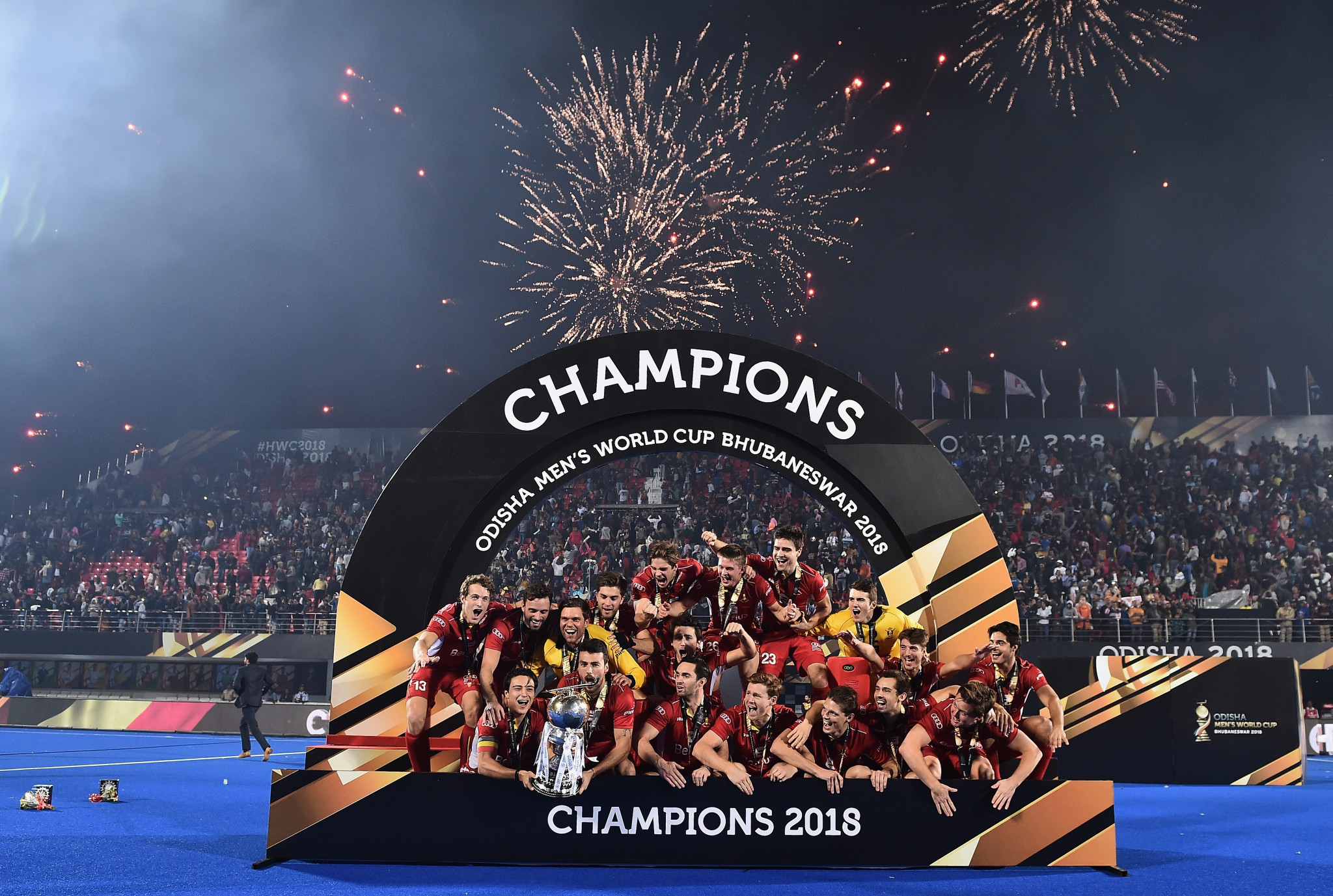 Belgium won the 2018 Men's Hockey World Cup in Bhubaneswar, and added Olympic gold at Tokyo 2020 ©Getty Images