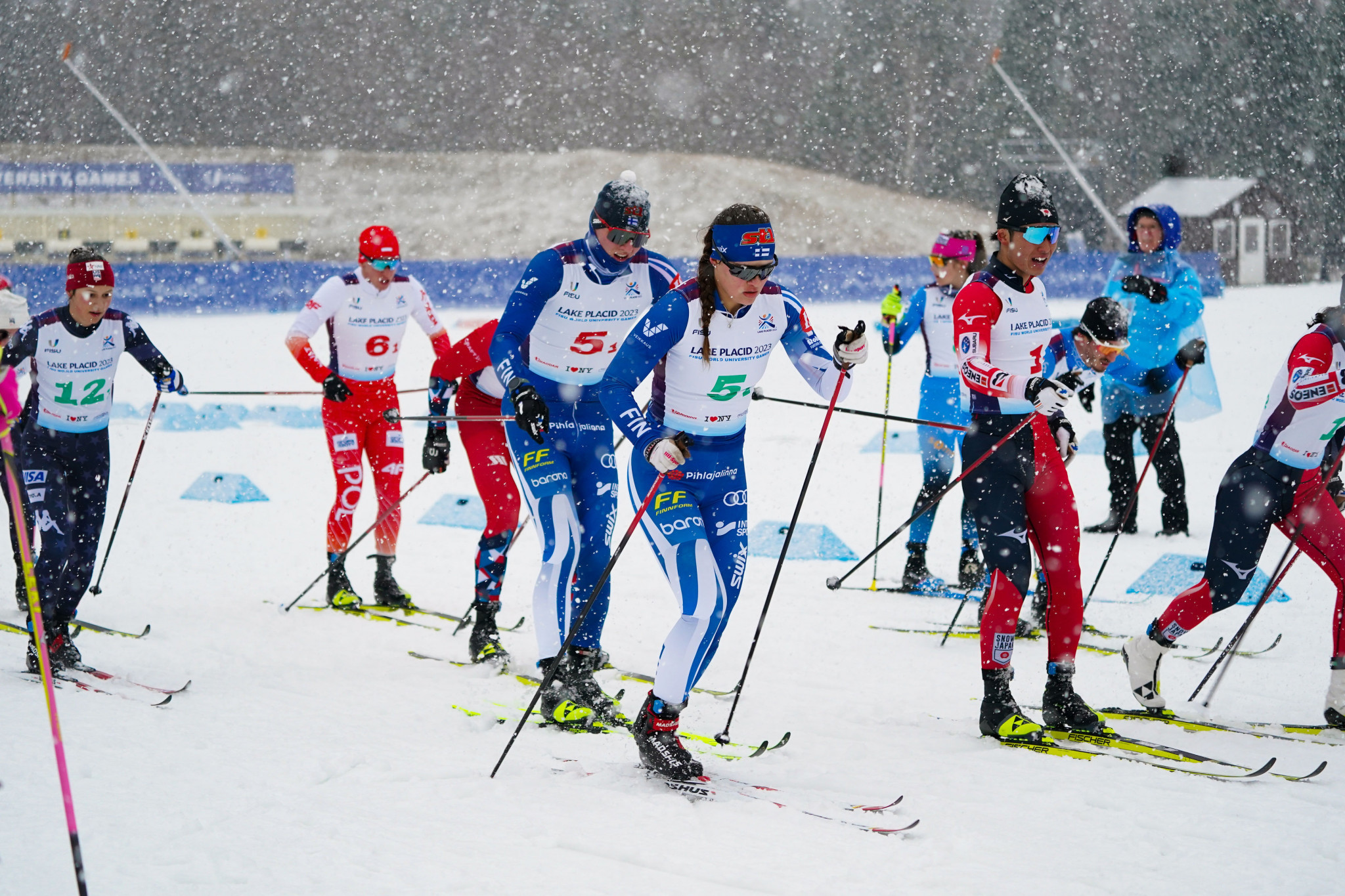 Athletes struggled early on at Mount Van Hoevenberg somewhat as the surface had turned to slush before relief was felt around the venue with a fresh snowfall ©FISU