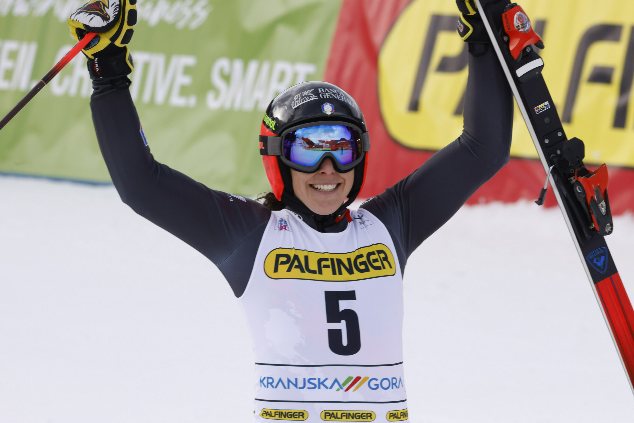 Federica Brignone overtook Sofia Goggia for most World Cup wins by an Italian woman after triumphing in St Anton ©Getty Images 