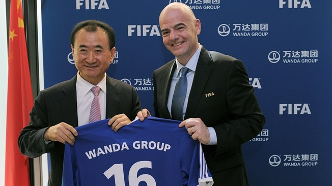 Wang Jianlin has claimed the Wanda Group becoming a FIFA partner will boost China’s hopes of staging the World Cup ©Getty Images