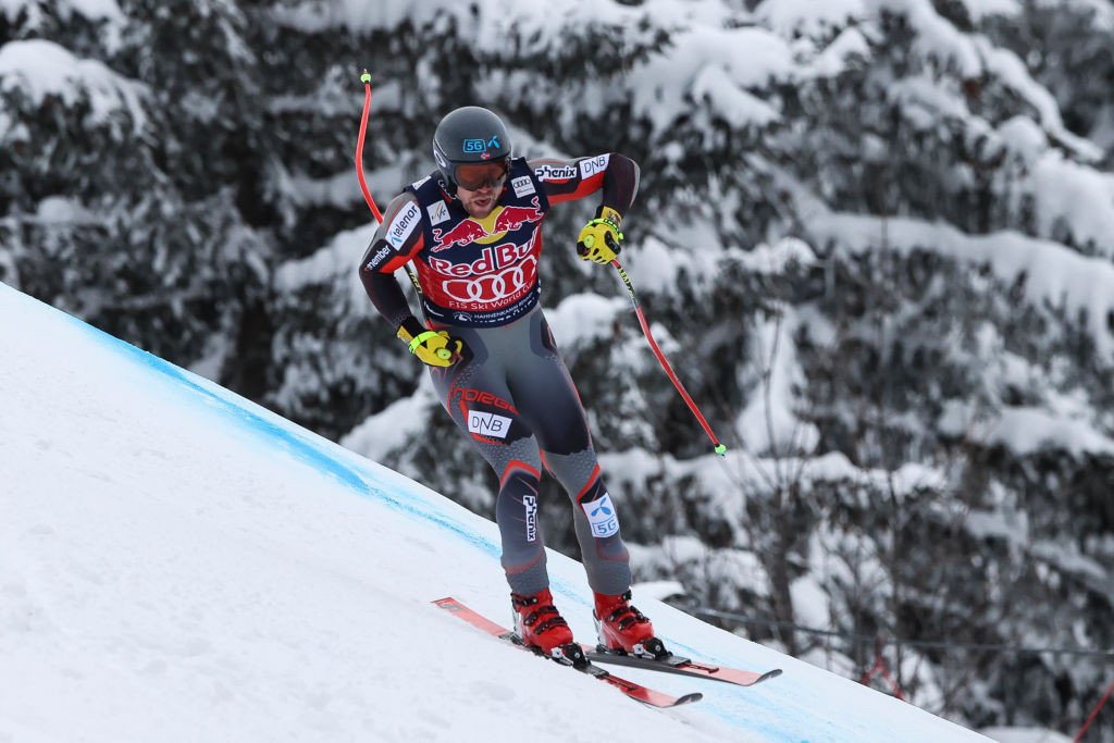 Norway's Aleksander Aamodt Kilde completed a Wengen World Cup double with victory in the men's downhill today ©Getty Images
