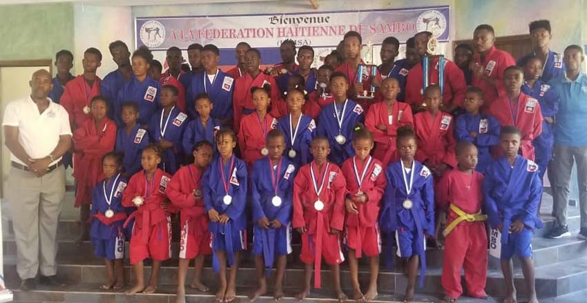 A total of 78 athletes took part in Haiti's National Sambo Championships last year ©FIAS